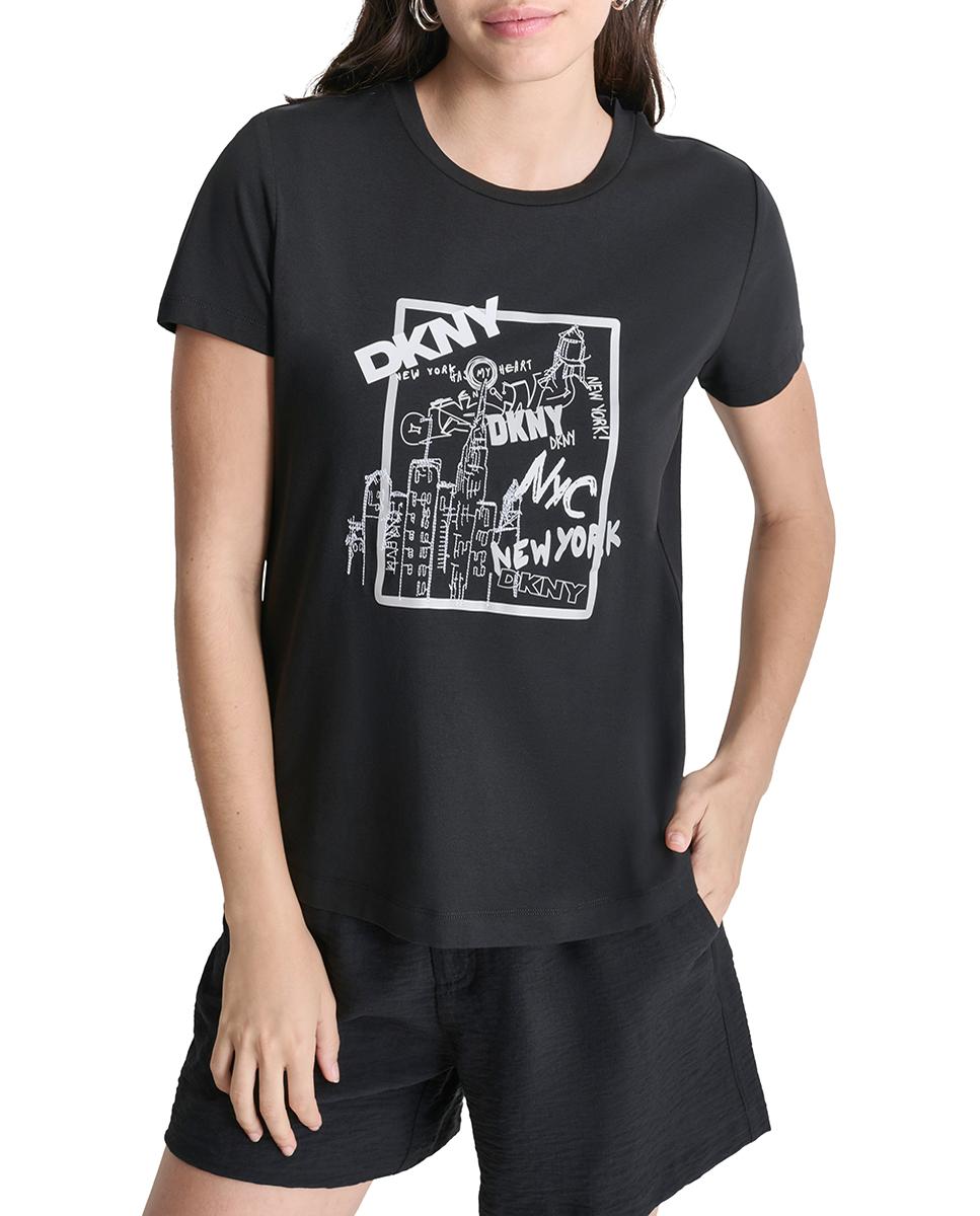 Imagen 0 de Camiseta manga corta y cuello redondo con dibujo