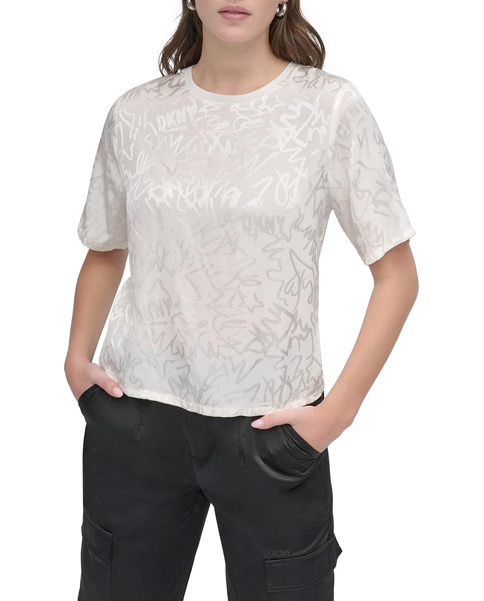 Imagen 0 de Camiseta de manga corta y cuello redondo con estampado