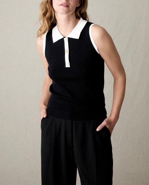 Imagen 0 de Polo sin manga solapa