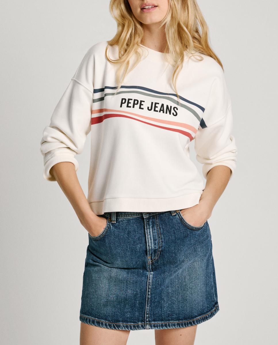 Imagen 0 de Sudadera de mujer manga larga cuello redondo