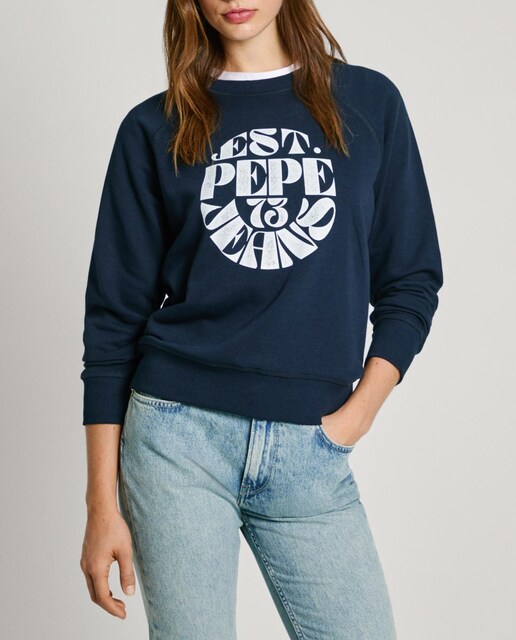 Imagen 0 de Sudadera de mujer manga larga cuello redondo