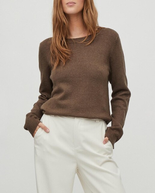 Imagen 0 de Jersey de mujer de manga larga cuello redondo