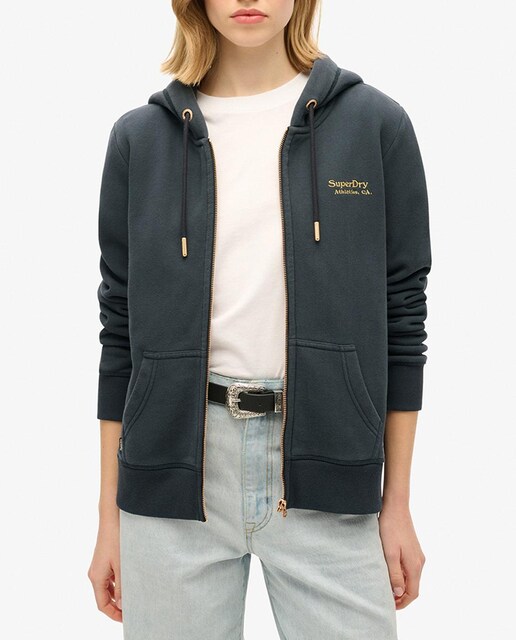 Imagen 0 de Sudadera con capucha, cremallera y logo Essential