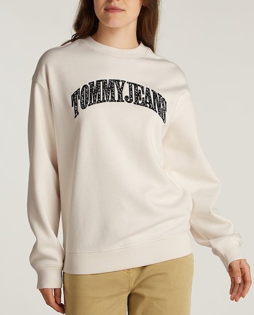 Imagen 0 de Sudadera de mujer cuello redondo con logo varsity