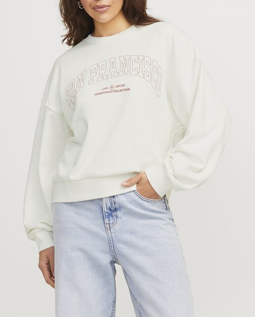 Imagen 0 de Sudadera de mujer con cuello redondo y print frontal