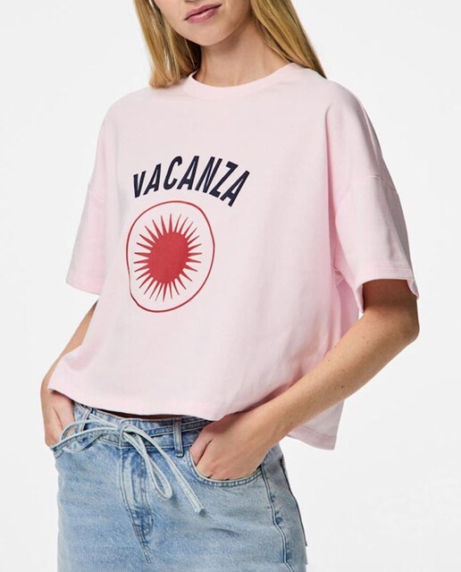 Imagen 0 de Sudadera de manga corta oversize de mujer.