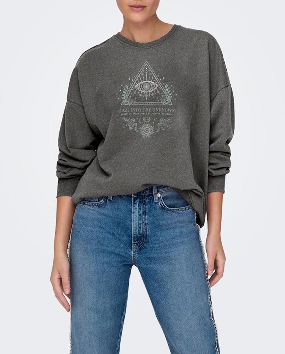 Imagen 0 de Sudadera de mujer de manga larga y cuello redondo