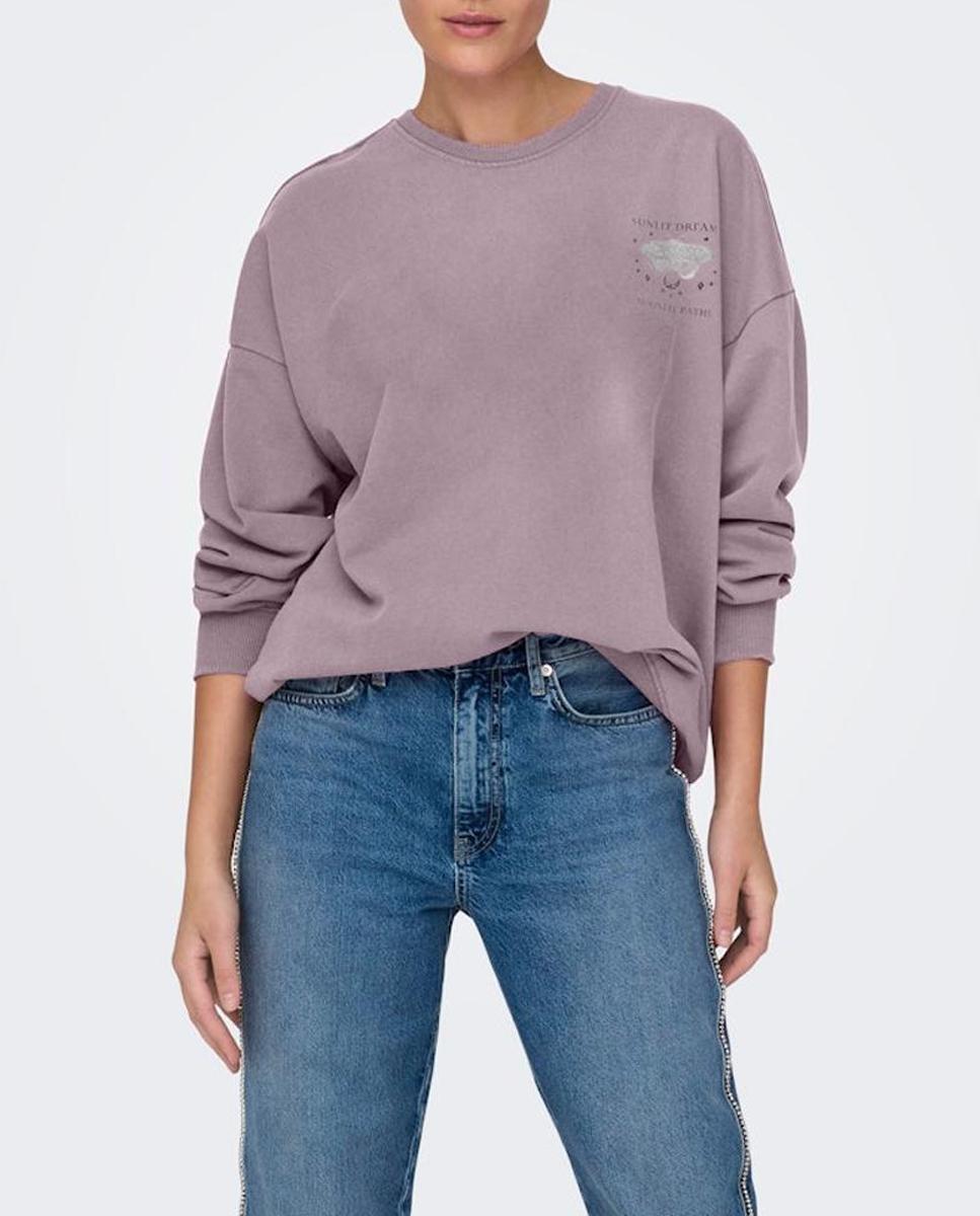 Imagen 0 de Sudadera de mujer de manga larga y cuello redondo