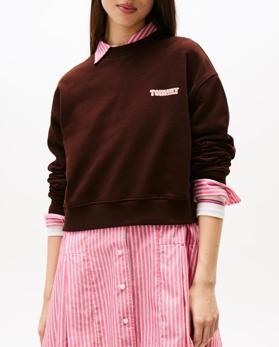 Imagen 0 de Sudadera de mujer con logo en la espalda relaxed crop fit