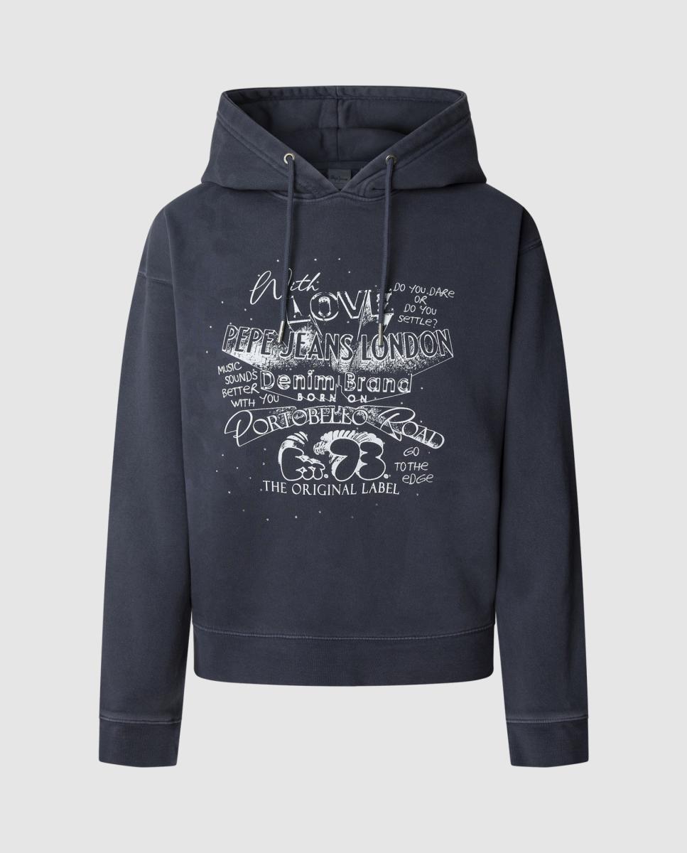 Imagen 0 de Sudadera de mujer con capucha y gráfico estampado