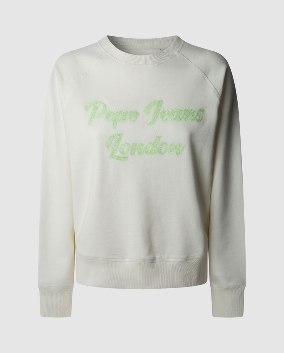 Imagen 0 de Sudadera de mujer con manga raglán y logo estampado