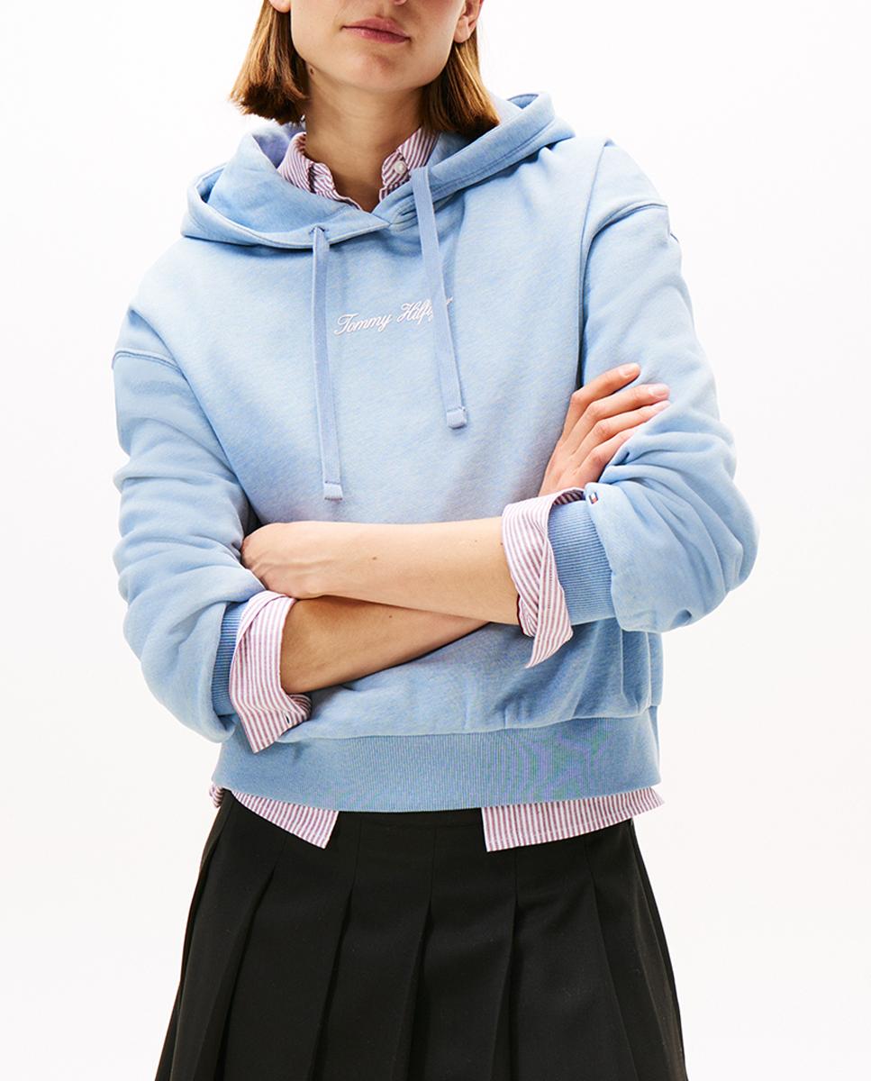 Imagen 0 de Sudadera de mujer con capucha y logo engomado