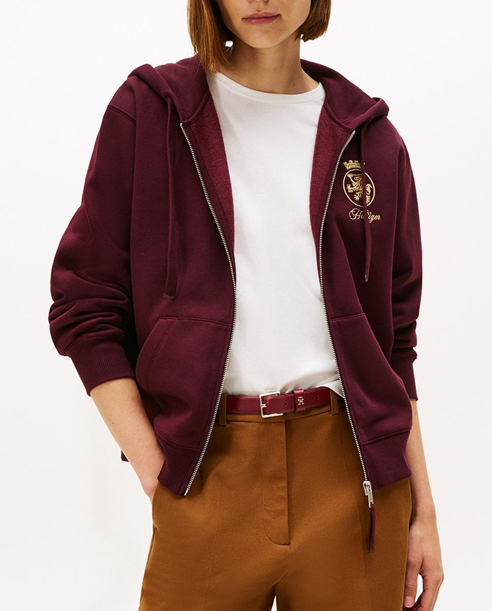 Imagen 0 de Sudadera de mujer con cremallera con logo Crest