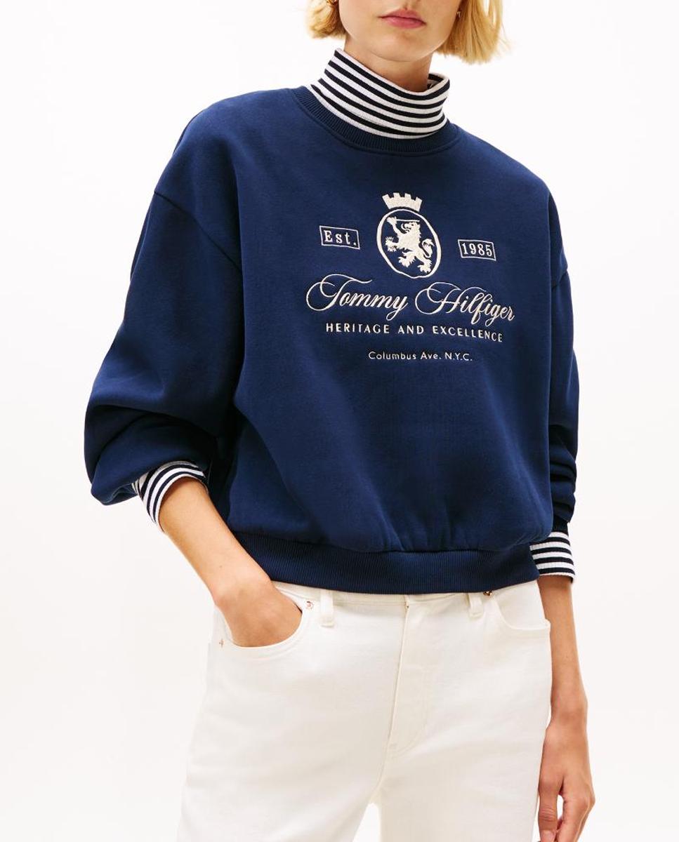 Imagen 0 de Sudadera de mujer con logo Crest bordado
