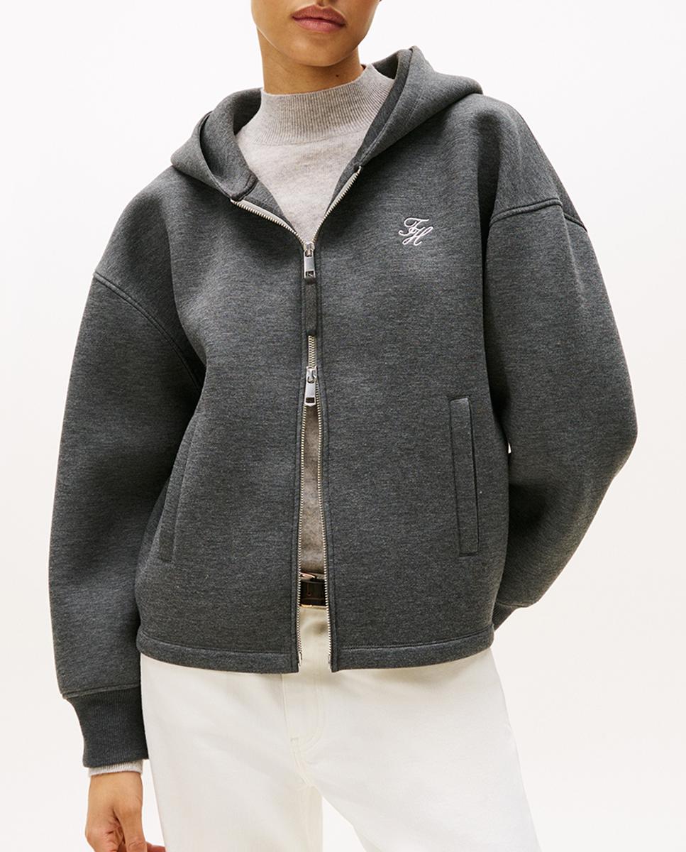 Imagen 0 de Sudadera de mujer con cremallera y logo Script