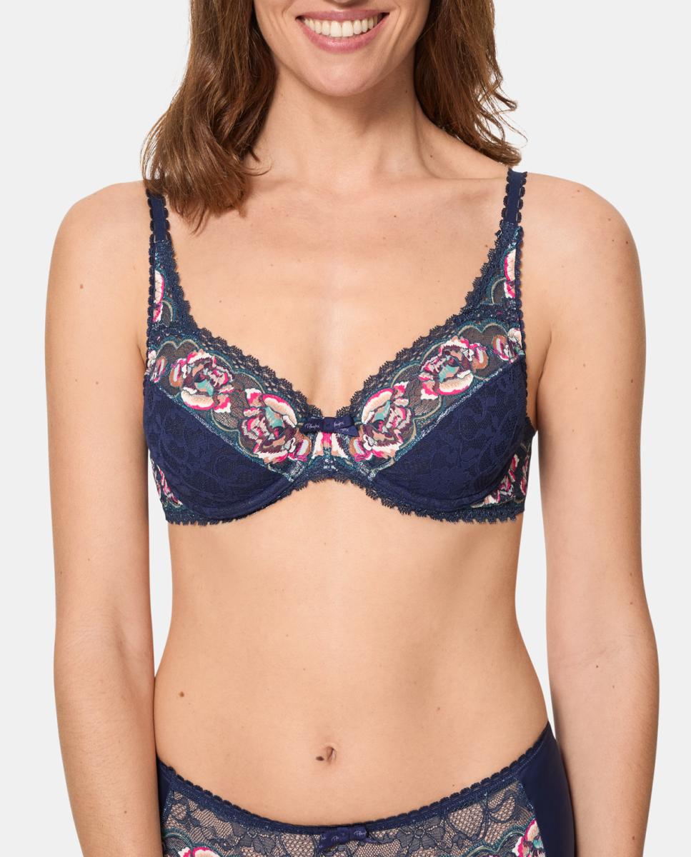 Imagen 0 de Sujetador con aros de encaje floral sofisticado Playtex