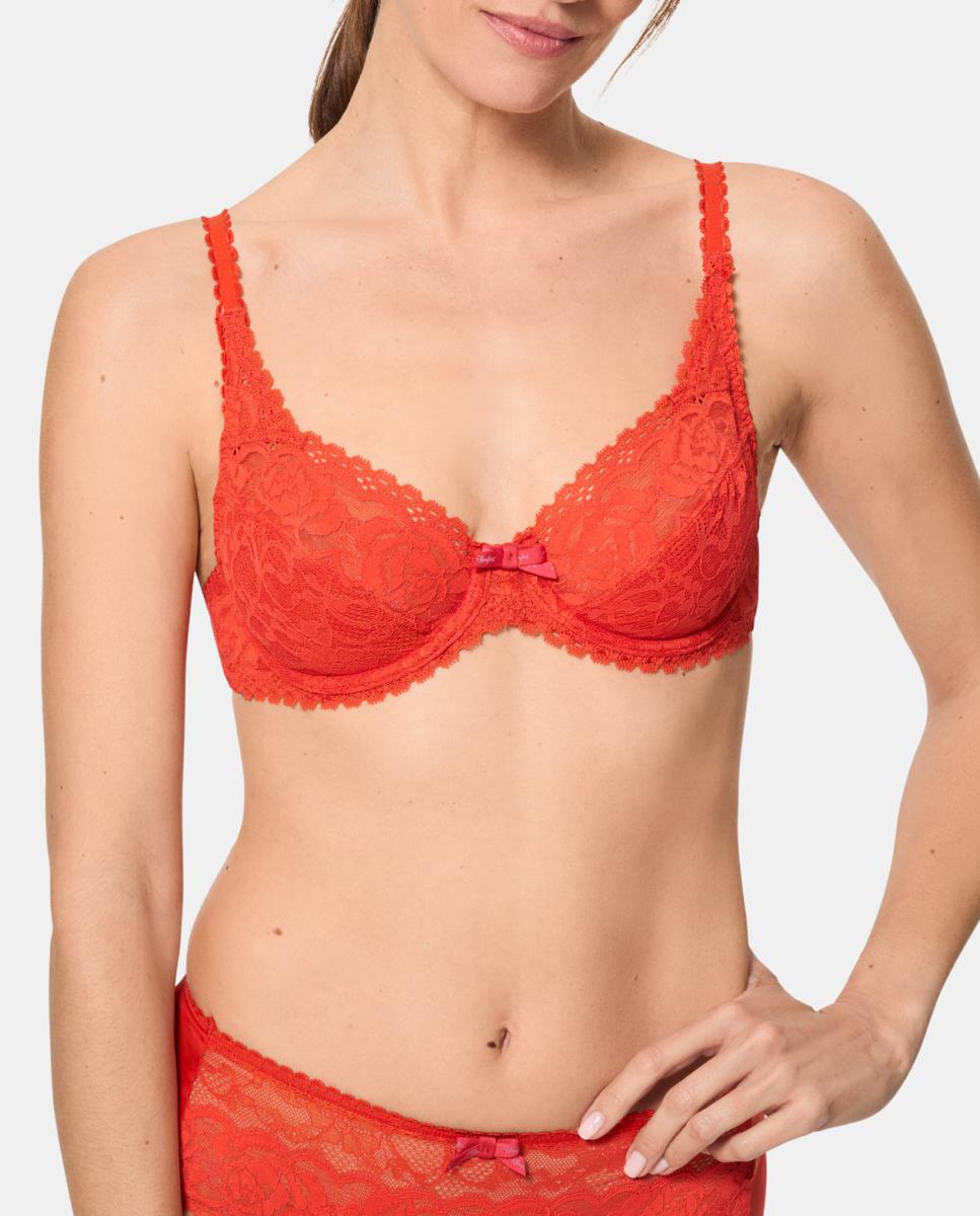 Imagen 0 de Sujetador con aros de encaje floral sofisticado Playtex