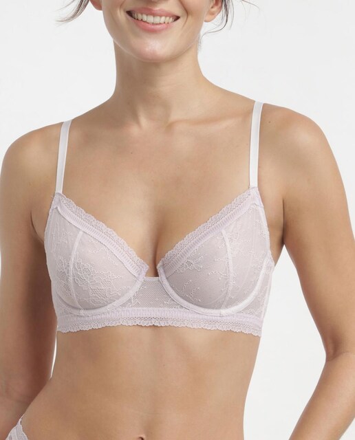 Imagen 0 de Sujetador con aros de encaje floral Lila Dim Romance