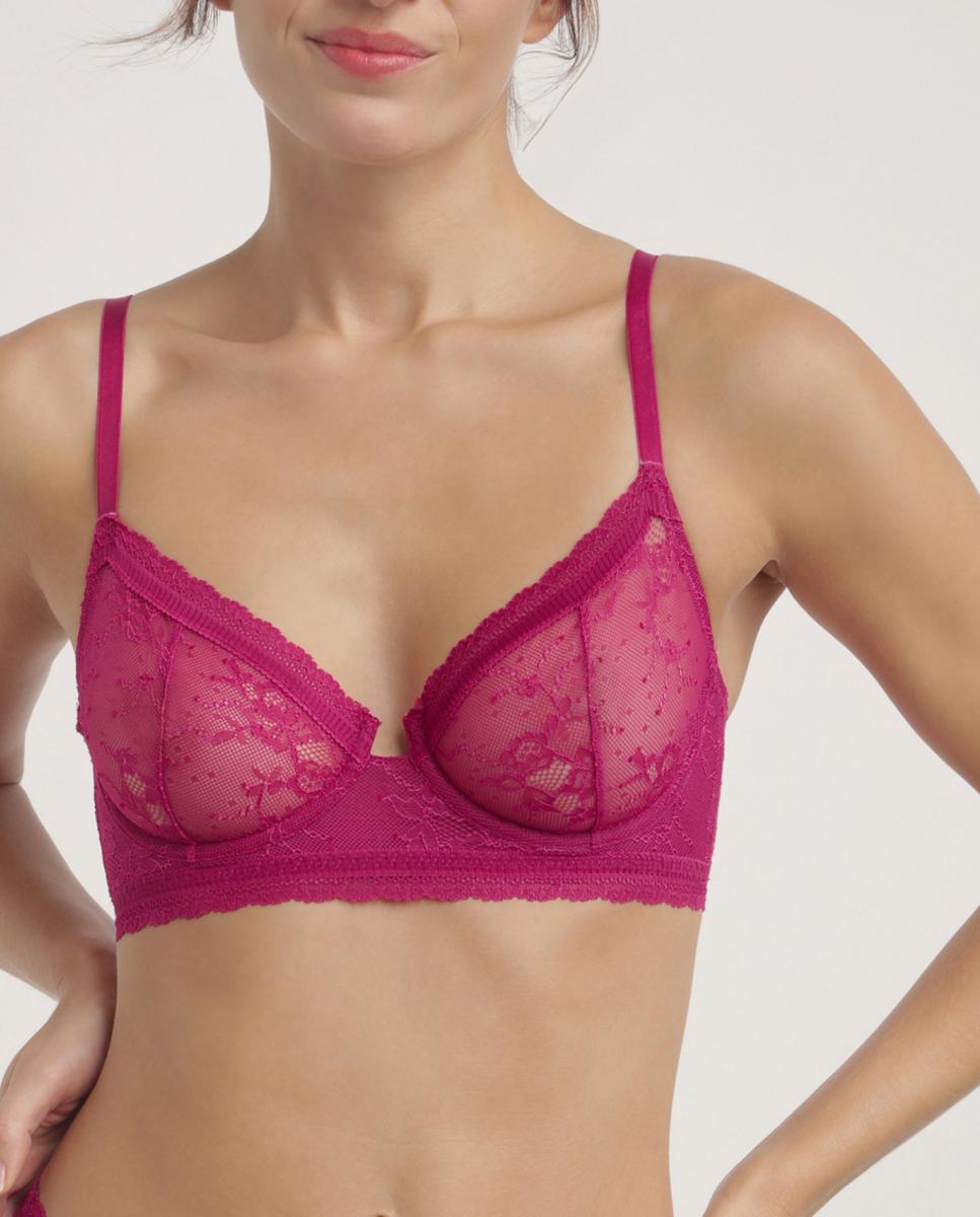 Imagen 0 de Sujetador con aros de encaje floral Lila Dim Romance