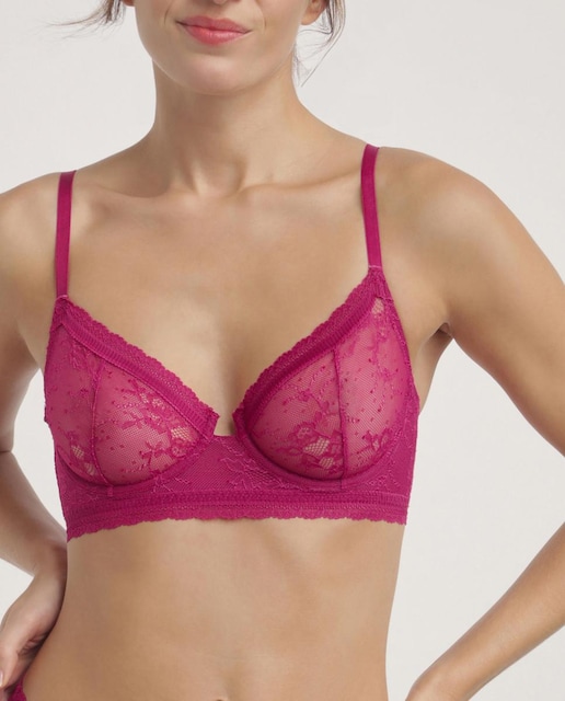 Imagen 0 de Sujetador con aros de encaje floral Lila Dim Romance