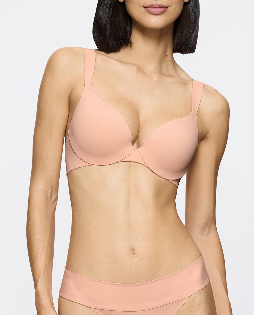 Imagen 0 de Sujetador de escote profundo con aro flexible y copa foam
