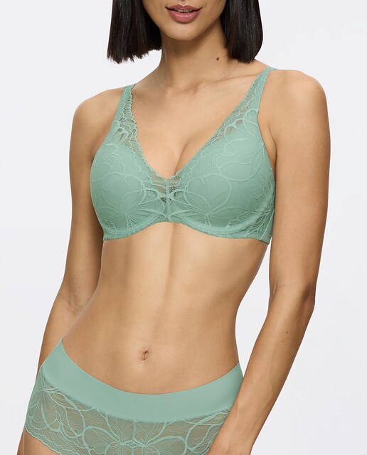 Imagen 0 de Sujetador de escote profundo con aro flexible y copa foam