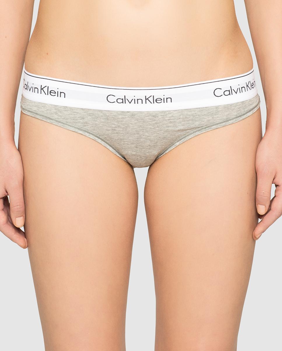Imagen 0 de Tanga de algodón de mujer Calvin Klein con elástico