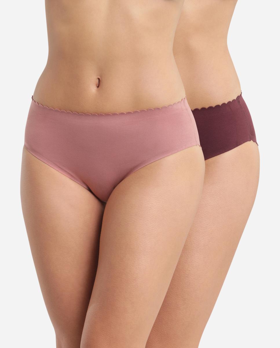 Imagen 0 de Pack de 2 bragas midi de algodón