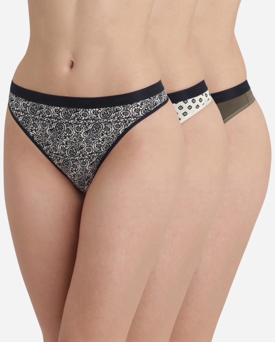 Imagen 0 de Pack de 3 tangas de algodón elástico estampadas
