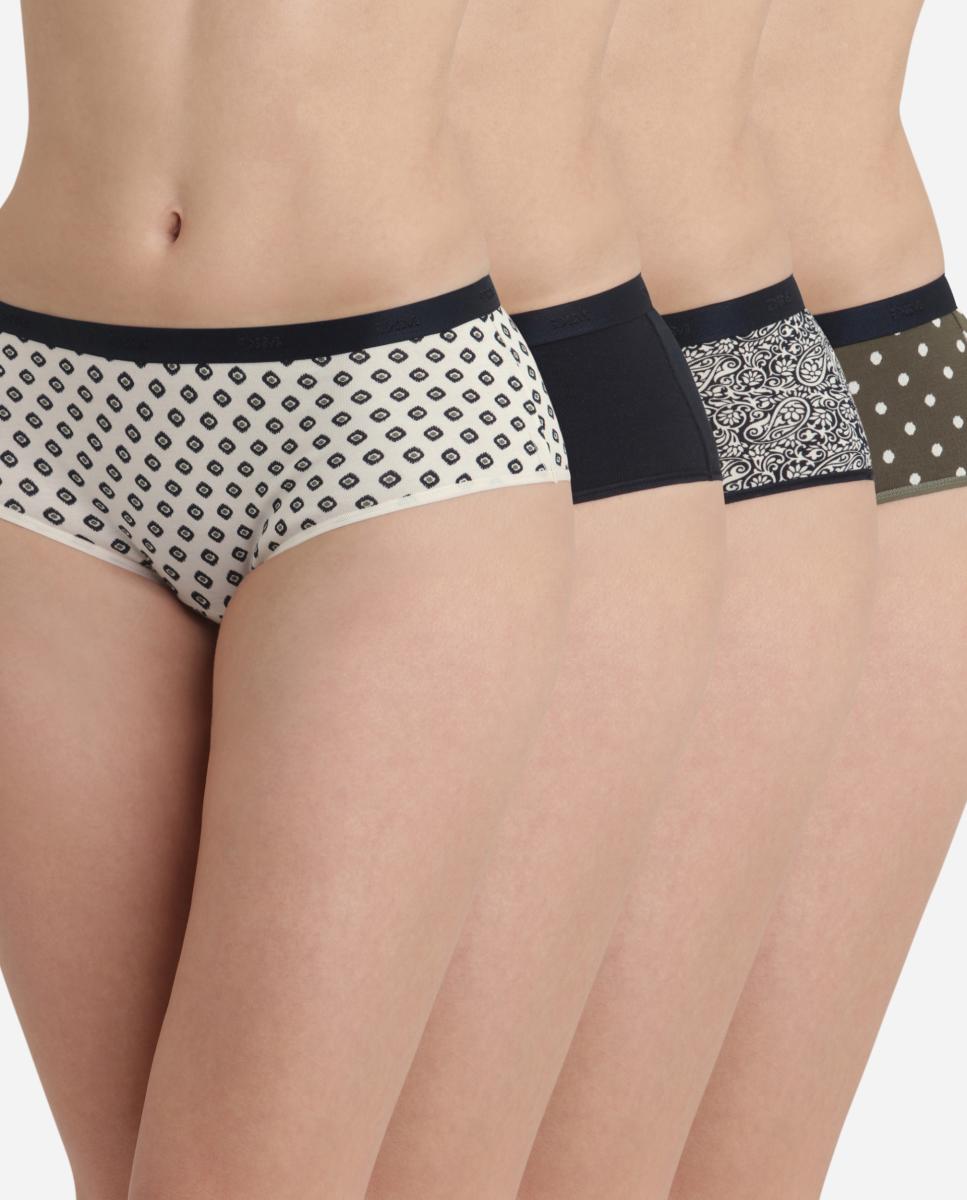 Imagen 0 de Pack de 4 culottes de algodón elástico estampadas