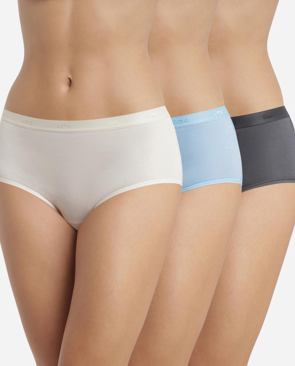 Imagen 0 de Pack de 3 culottes de algodón elástico en varios colores