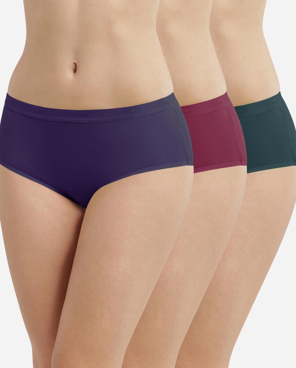 Imagen 0 de Pack de 3 culottes de algodón elástico en varios colores