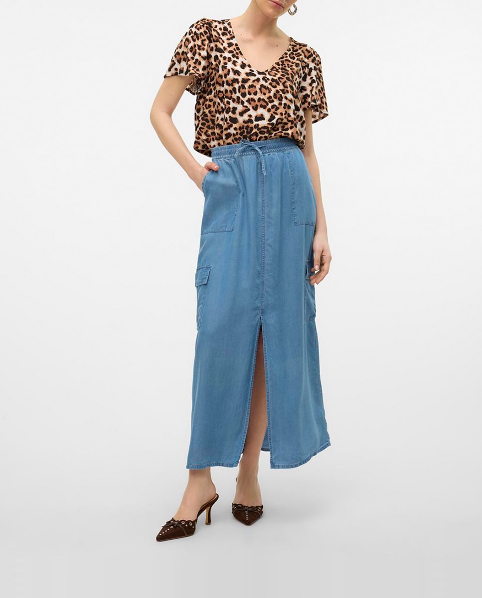 Imagen 0 de Falda tencel estilo cargo