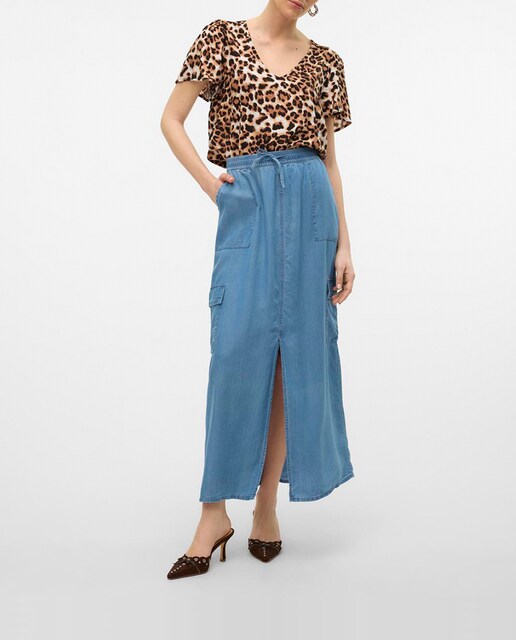 Imagen 0 de Falda tencel estilo cargo