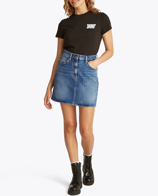 Imagen 0 de Falda vaquera de mujer de fit Mom