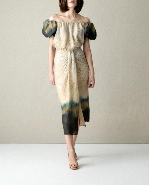 Imagen 0 de Falda con pliegue delantero estampado