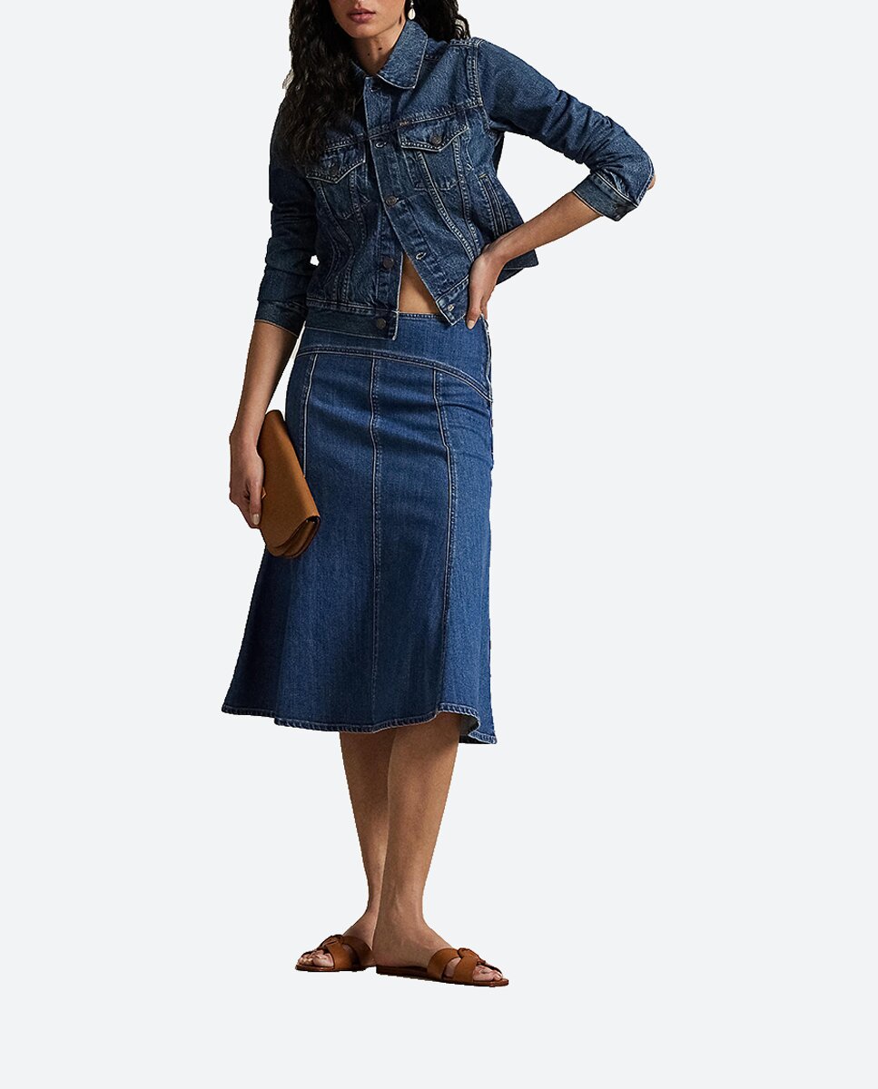 Imagen 0 de Falda envasé denim