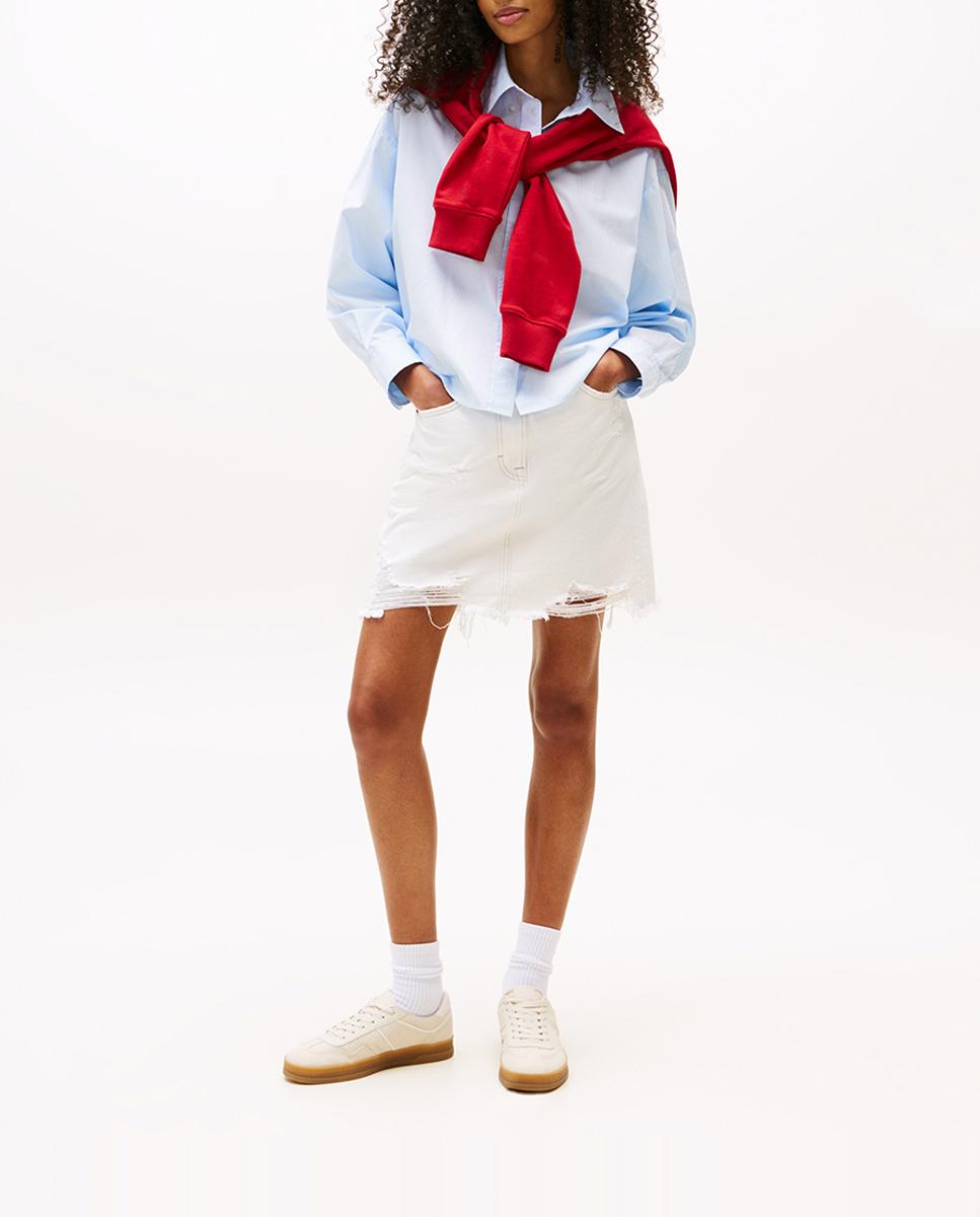 Imagen 0 de Falda vaquera MOM fit lavado denim white