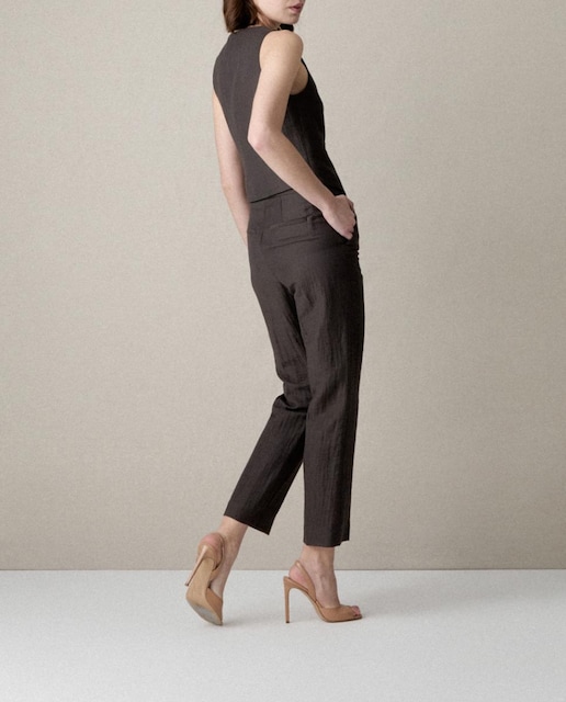 Imagen 0 de Chaleco mezcla lino arrugado