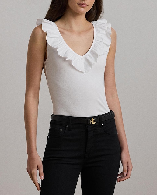 Imagen 0 de Jersey de mujer sin mangas con volante