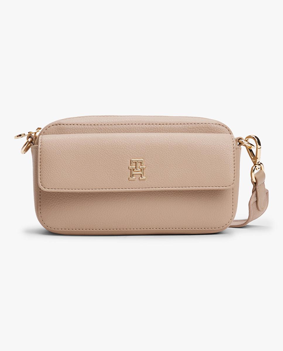 Imagen 0 de Bolso estilo bandolera con bolsillo exterior y logotipo TH