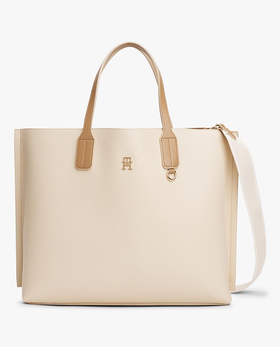 Imagen 0 de Bolso estilo satchel con logotipo TH