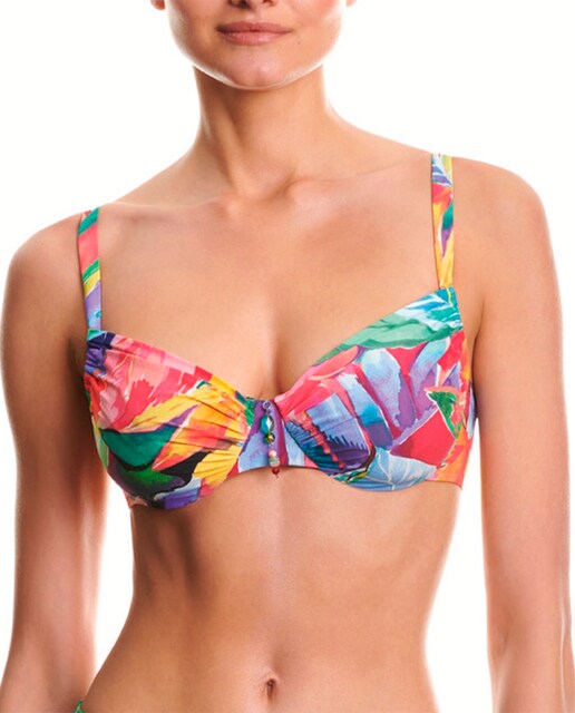 Imagen 0 de Top de bikini de mujer con  aro de capacidad y  sisa corredera