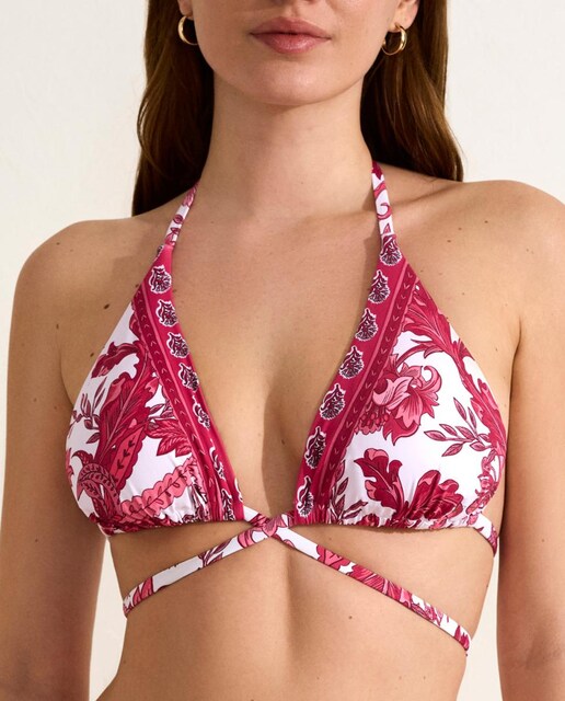 Imagen 0 de Top de bikini con escote triangular de mujer