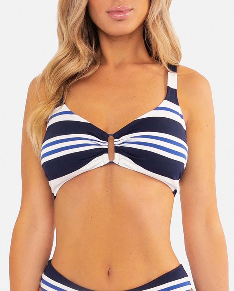 Imagen 0 de Top de bikini para mujer en marino con detalle de aro