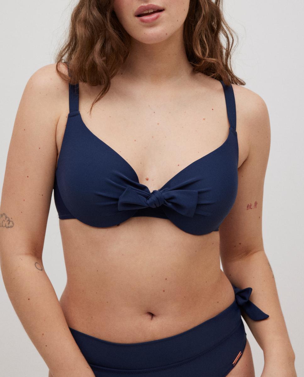 Imagen 0 de Top de mujer con aro y relleno de color marino