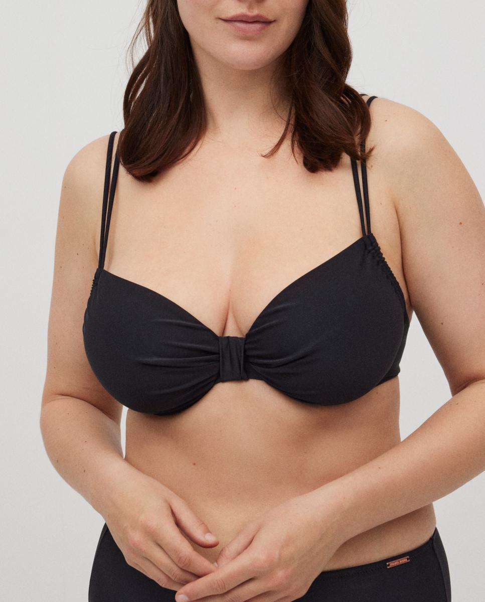 Imagen 0 de Top de mujer de bikini reductor estampado liso