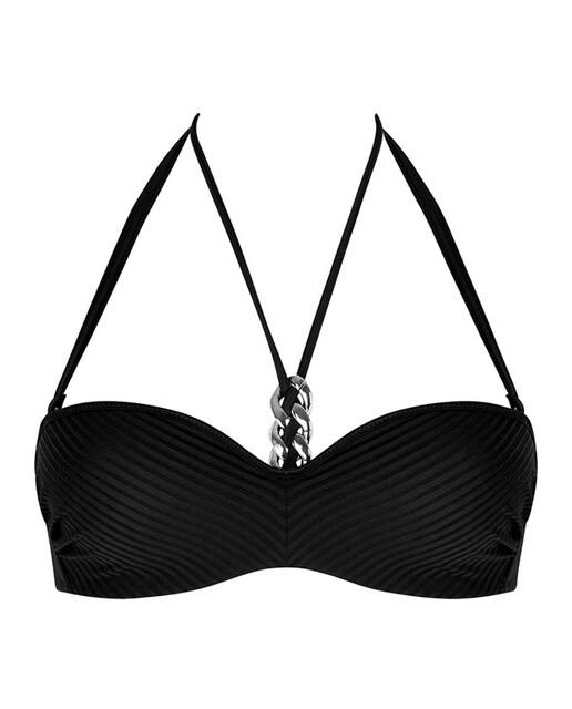 Imagen 0 de Top bikini mujer tipo bandeau o sin tirantes con tirantes amovibles.