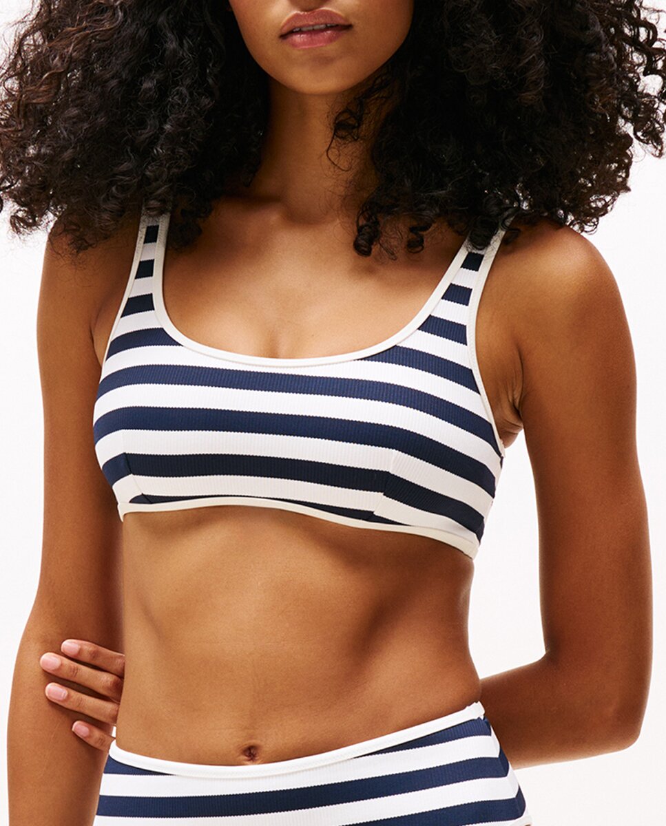 Imagen 0 de Top bikini de rayas con tirantes