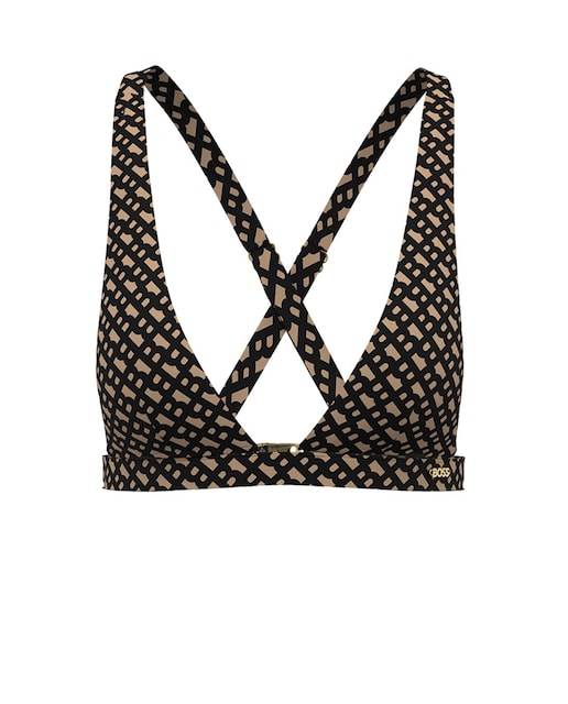 Imagen 0 de Sujetador escote V estampado monograma